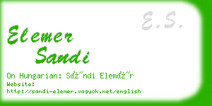 elemer sandi business card